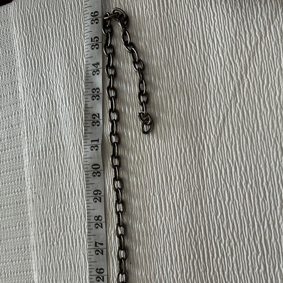 Women’s Chain Belt Hip & Waist Square Rhinestones Modern Metal Links Silvertone - Picture 7 of 7